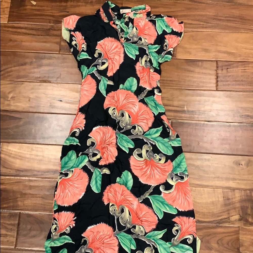 Vintage 1950s dress Waikiki Sports xs cheongsam